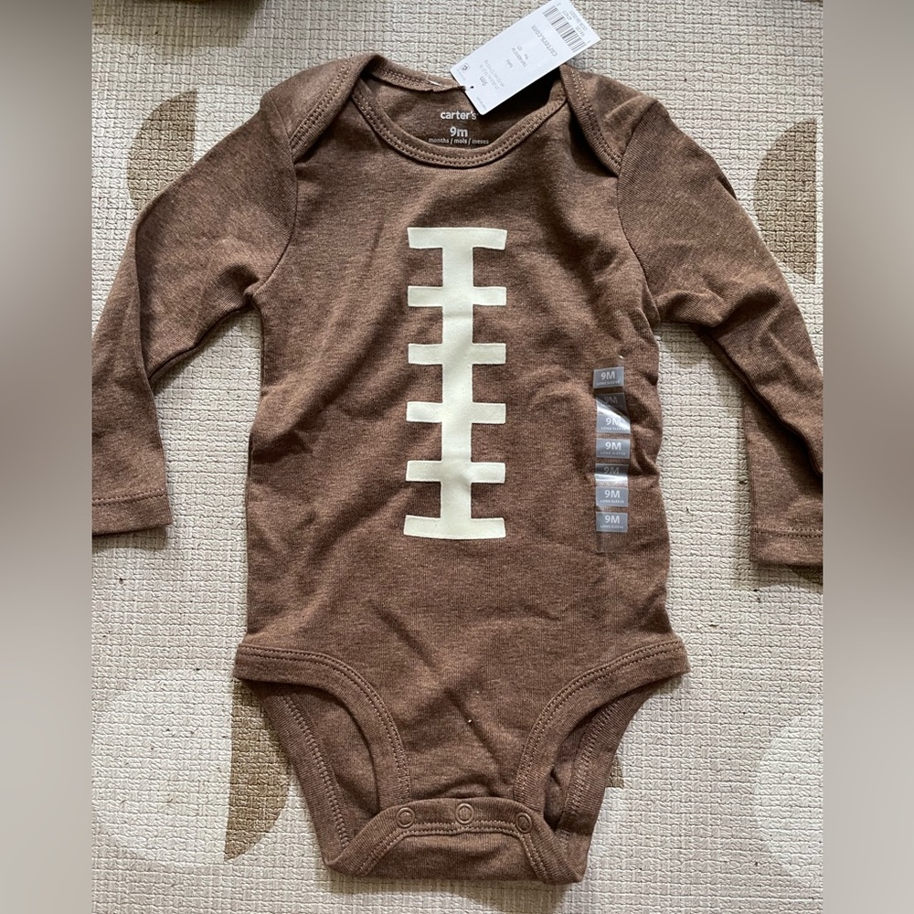 Carter’s Football Long Sleeve Onesie